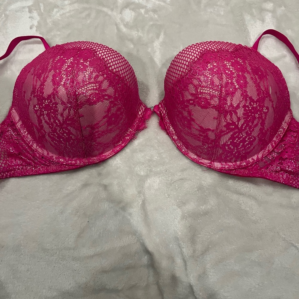 Victoria's Secret Vibrant Pink Lace Bra